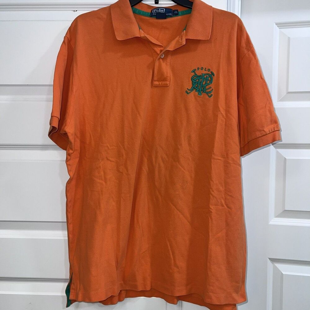 Vintage Ralph Lauren Polo - Orange / Green Patch XL